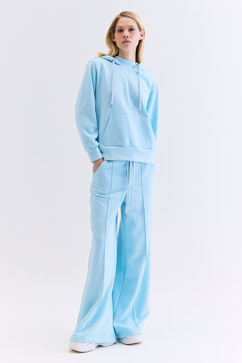 HOODIE GOLA ALTA AZUL CLARO